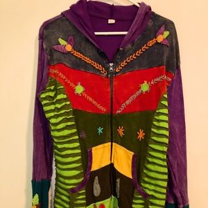 XXL Fits like US 12/14 Himalayan Boho Jacket Hoodie
